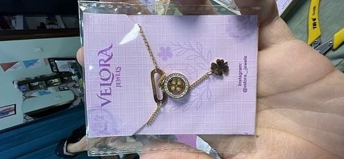 Gold Clover Lariat Necklace