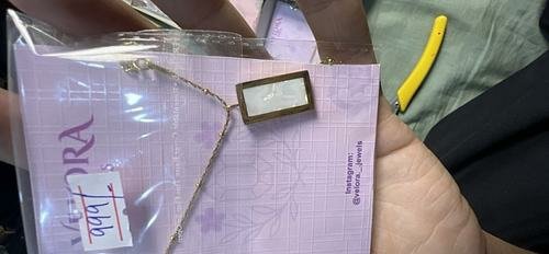 Rectangular Frame Pendant Necklace