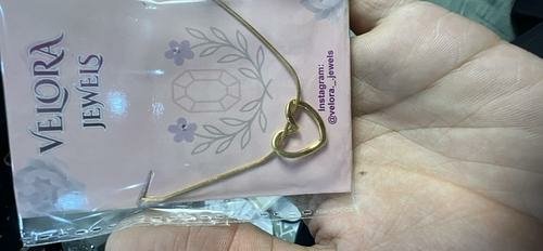 Gold Open Heart Necklace