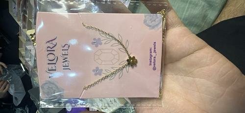 Gold Flower Charm Necklace