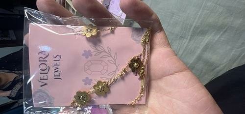 Gold Clover Charm Chain Necklace