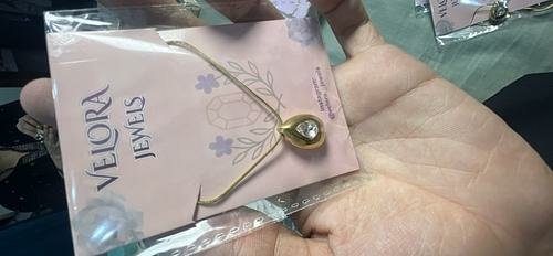 Teardrop Crystal Pendant Necklace