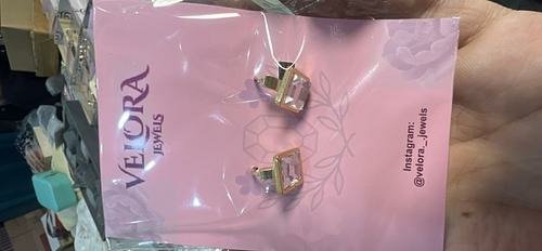 Square Crystal Stud Earrings