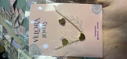 Heart Necklace & Stud Earrings Set