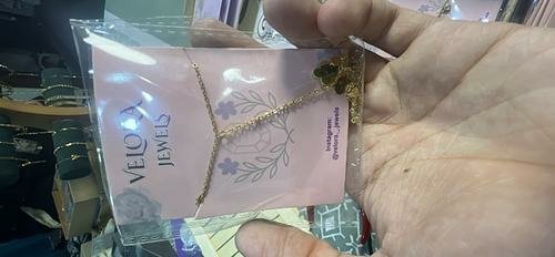Gold Hand Chain Bracelet with Ring