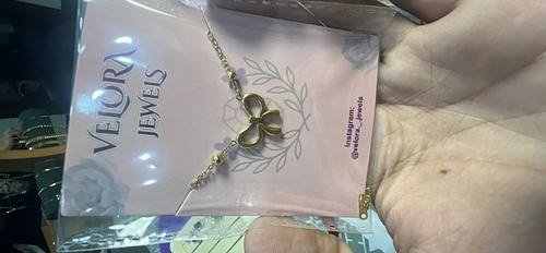 Gold Bow Charm Bracelet